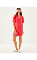 Mialeigh Linen Dress - Cane Coral