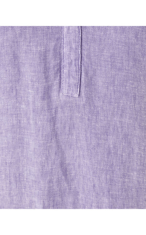 Mialeigh Linen Dress- Tropicalia Purple X Resort White