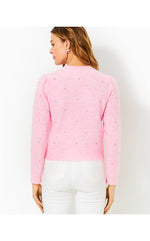 Ellorie Sweater - Heathered Conch Shell Pink Paradise Rhinestones