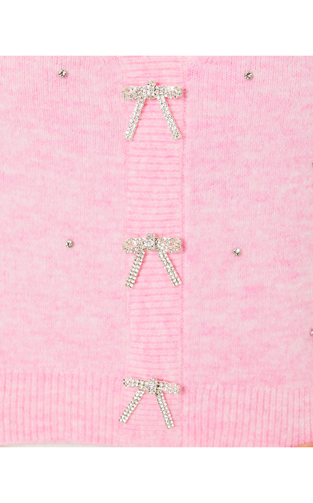 Ellorie Sweater - Heathered Conch Shell Pink Paradise Rhinestones