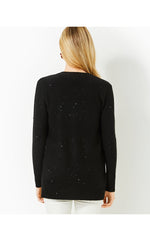 Averlie Sequin Cardigan - Black Metallic