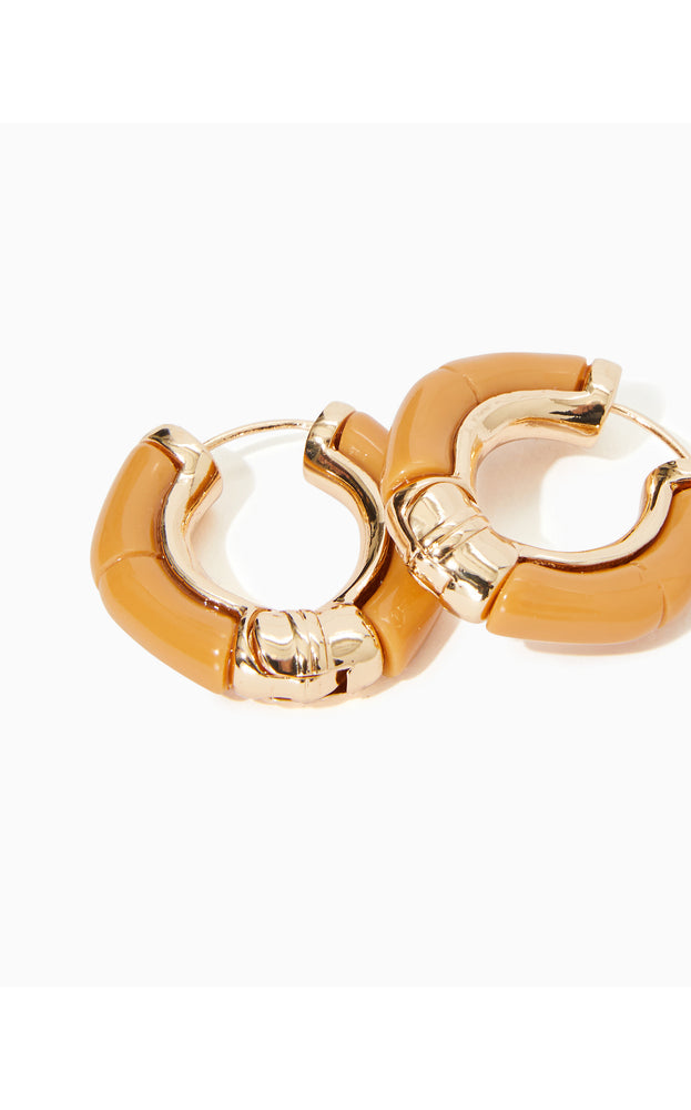 Oyster Bay Hoop Earrings - Rattan