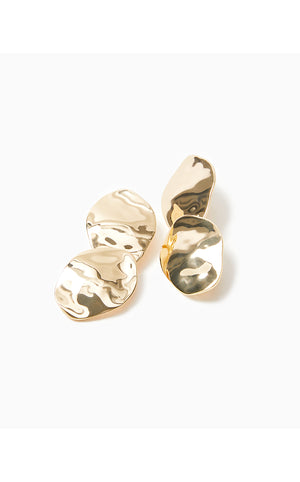 Dilly Dally Earrings - Gold Metallic