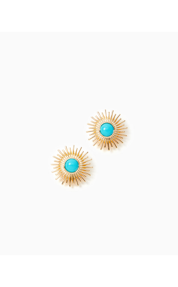 Sunshine Jungle Earrings - Breezy Aqua