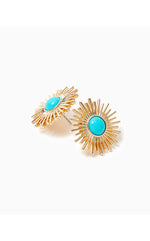 Sunshine Jungle Earrings - Breezy Aqua