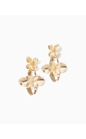 Blooming For You Earrings - Gold Metallic