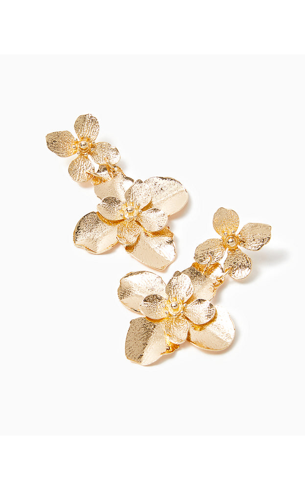 Blooming For You Earrings - Gold Metallic