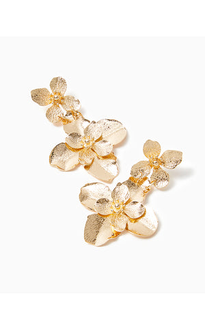 Blooming For You Earrings - Gold Metallic