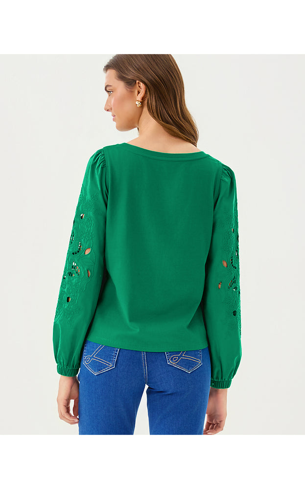 Isley Knit Top - Fiddle Leaf Green