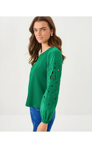 Isley Knit Top - Fiddle Leaf Green