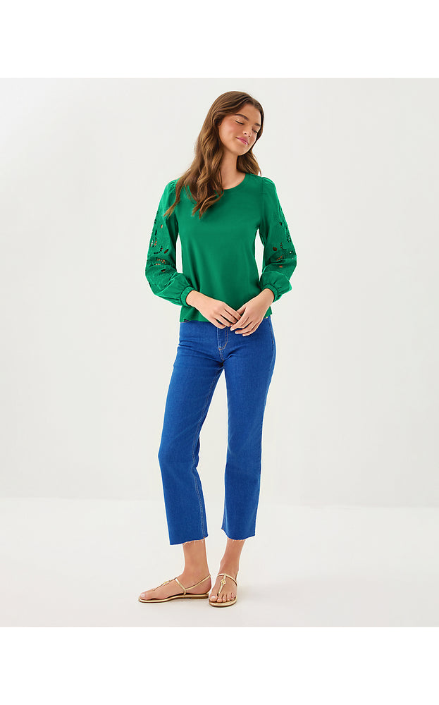 Isley Knit Top - Fiddle Leaf Green