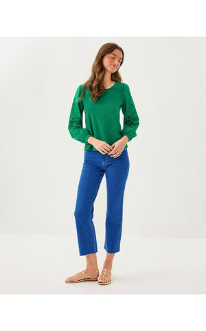 Isley Knit Top - Fiddle Leaf Green