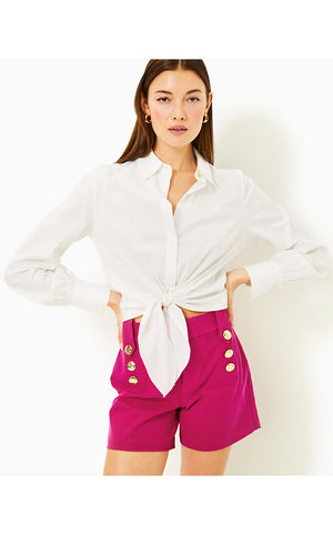 The Tie Lilly Shirt - Resort White