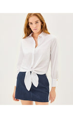 The Tie Lilly Shirt - Resort White