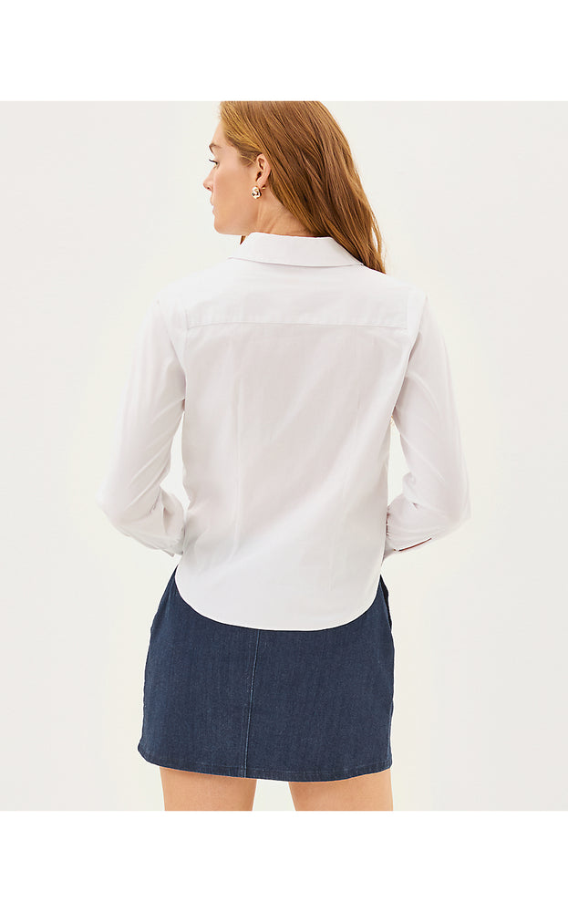 The Tie Lilly Shirt - Resort White