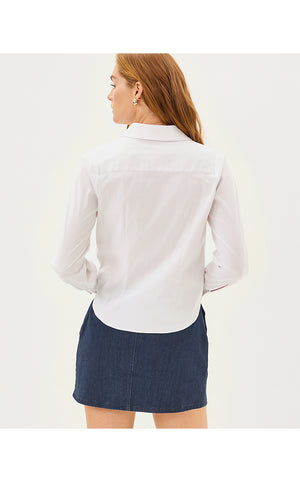 The Tie Lilly Shirt - Resort White