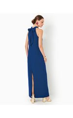 Alaric Halter Maxi Dress - Blue Med