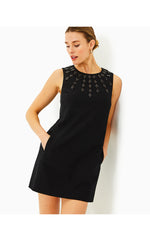 Edita Embellished Stretch Shift Dress - Noir