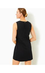 Edita Embellished Stretch Shift Dress - Noir