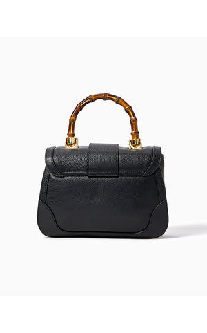 Poncey Leather Top Handle Bag - Noir