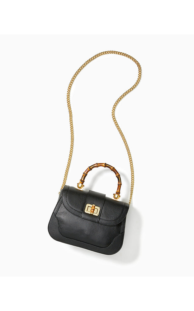 Poncey Leather Top Handle Bag - Noir