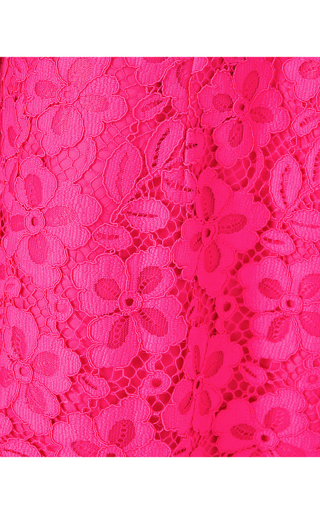 Maret Lace Dress - Passion Fruit Pink Flora Corded Lace