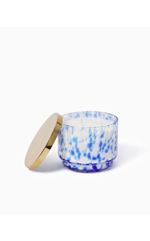 Speckled Glass Candle - Speckled Martinique Blue