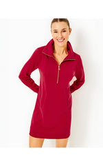 UPF 50+ Eleni Dress - Malbec Red