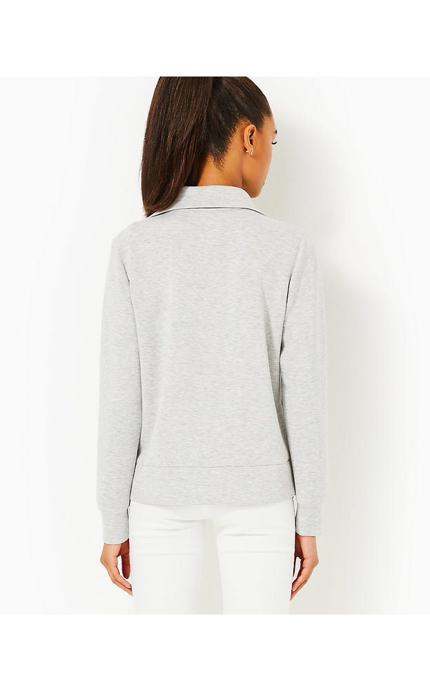 UPF 50+ Eleni Pullover - Heathered Pebble Beach