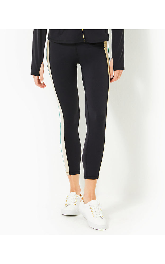 UPF 50+ Luxletic 24" Weekender High Rise Midi Legging- Noir - Colorblock