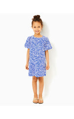 Girls Mini Rosen Dress - Martinique Blue - Zee Bebe