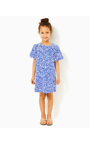 Girls Mini Rosen Dress - Martinique Blue - Zee Bebe