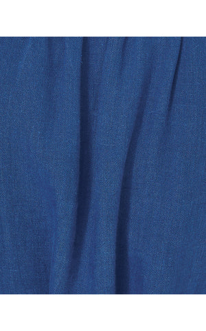 Drena Linen Dress - Martinique Blue X Blue Med