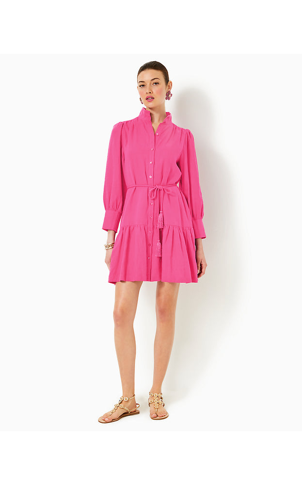 Drena Linen Dress - Passion Fruit Pink