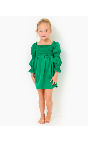 Girls Mini Beyonca Dress - Fiddle Leaf Green