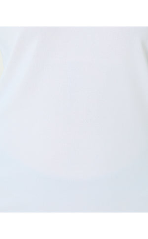 UPF 50+ Luxletic Frida Scallop Long Sleeve Polo - Resort White