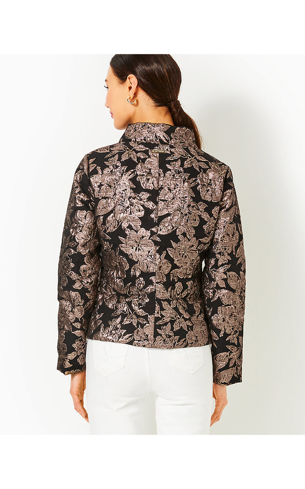 Emelyn Brocade Jacket - Noir Moonlight Dance Brocade