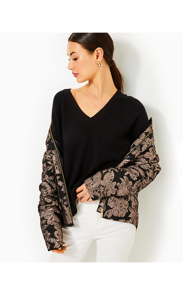 Emelyn Brocade Jacket - Noir Moonlight Dance Brocade