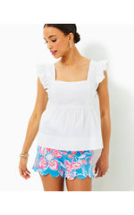 Tiana Babydoll Top - Resort White
