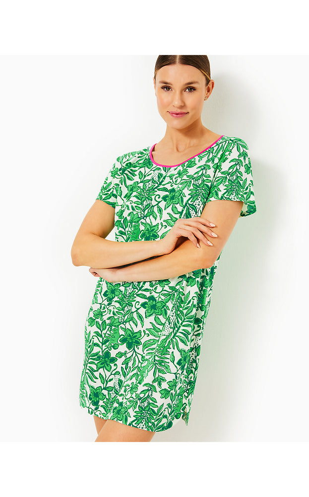 Margene Pajama Sleep Dress - Fiddle Leaf Green Lil Escape Plan PJs