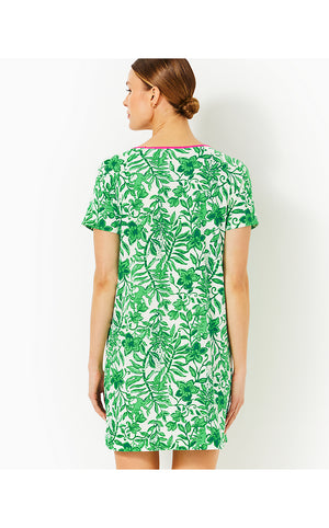 Margene Pajama Sleep Dress - Fiddle Leaf Green Lil Escape Plan PJs