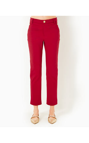 29" Ana High Rise Pant - Malbec Red