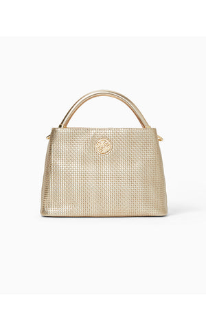 Vivette Top Handle Bag - Gold Metallic