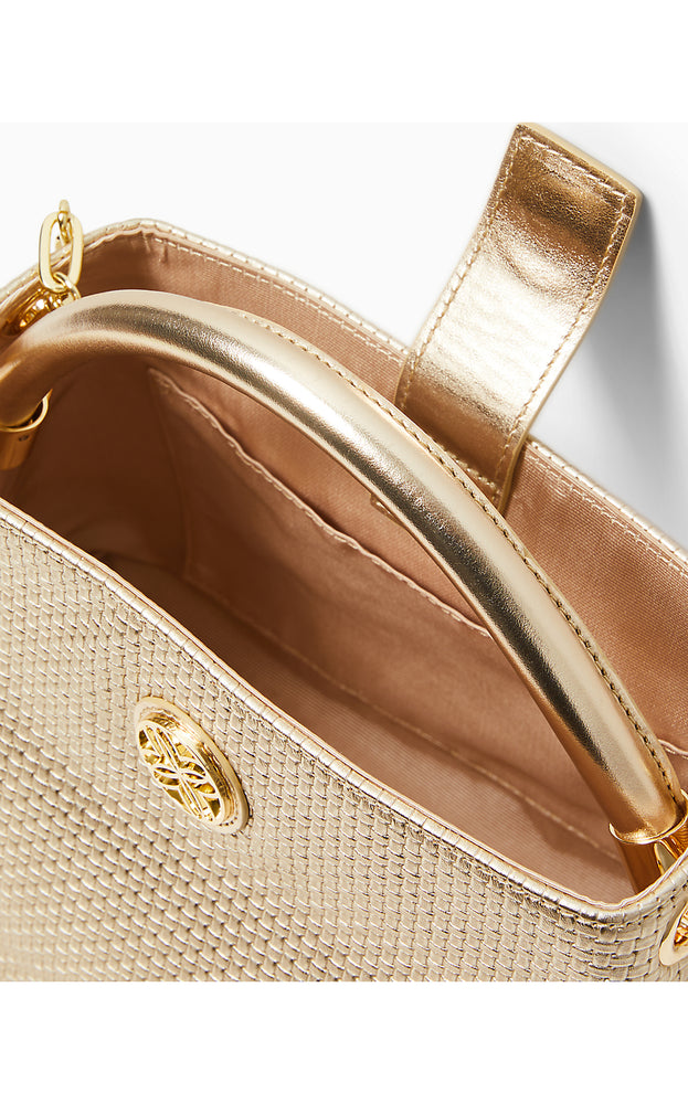 Vivette Top Handle Bag - Gold Metallic