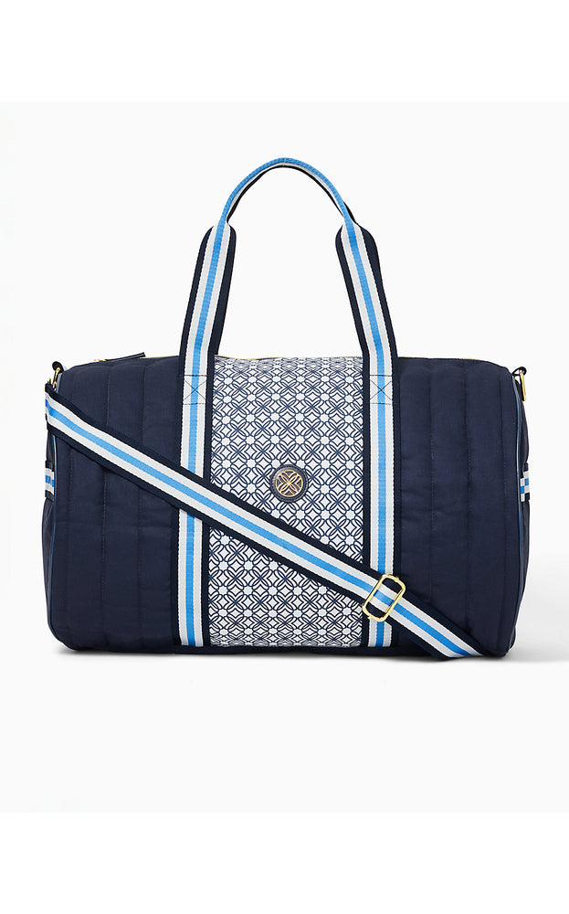 Quilted Puffer Halton Duffel Bag - Low Tide Navy