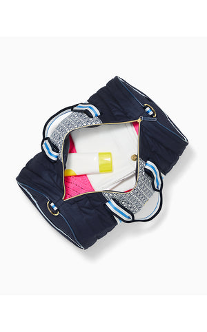 Quilted Puffer Halton Duffel Bag - Low Tide Navy