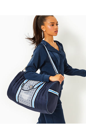 Quilted Puffer Halton Duffel Bag - Low Tide Navy