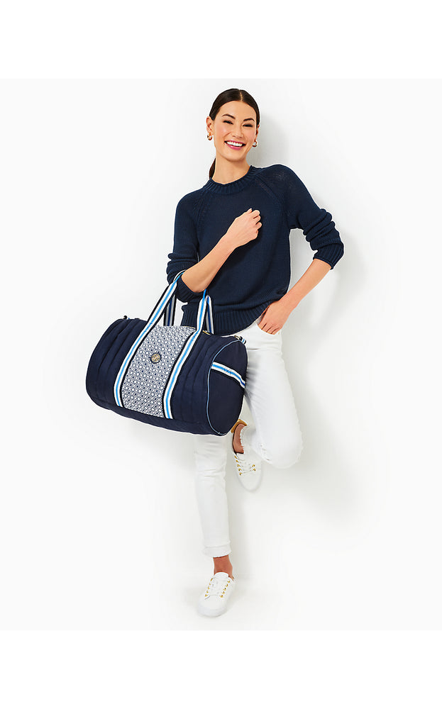 Quilted Puffer Halton Duffel Bag - Low Tide Navy