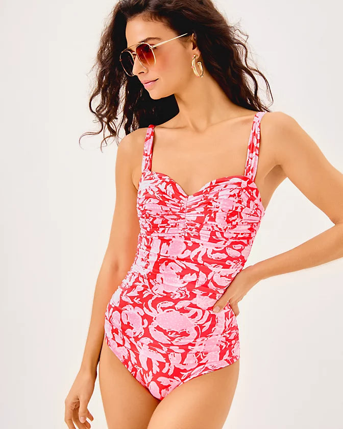 Solaria One-Piece Swimsuit - Cane Coral Crab Collab