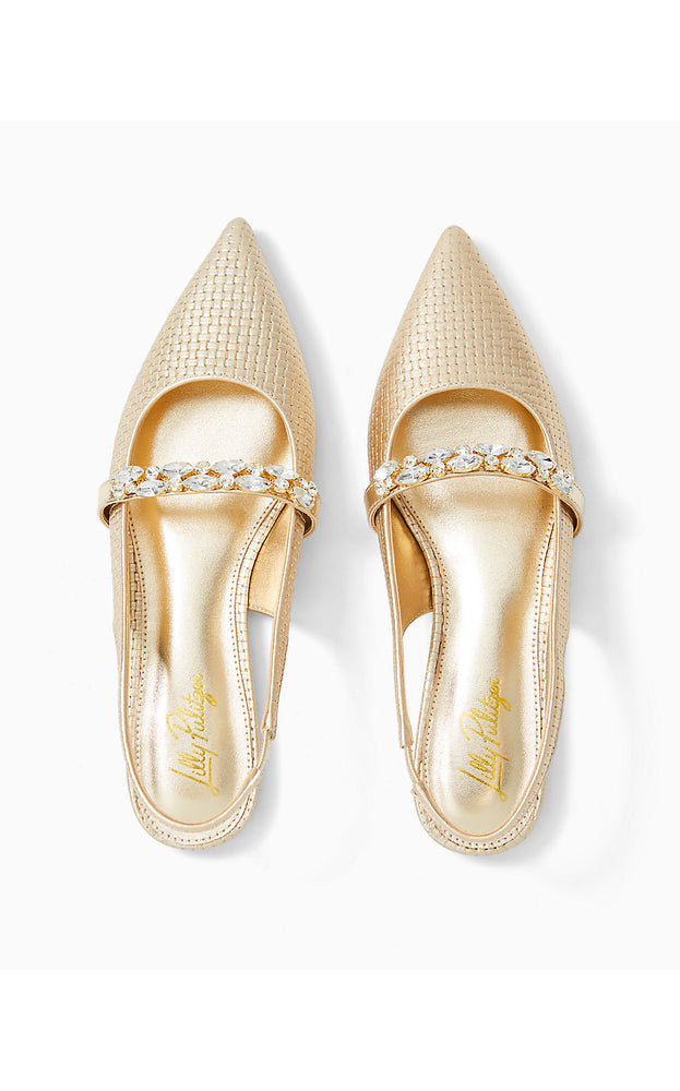 Tamara Slingback Shoe - Gold Metallic